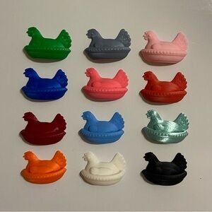 Set of 6 Hen on Nest Magnets